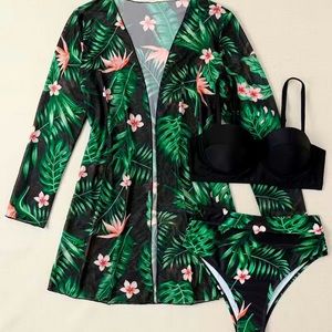 Bathing suit with cover